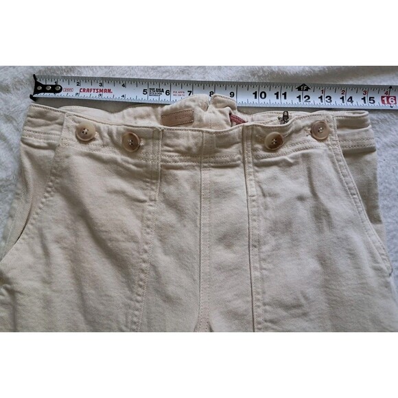 Pilcro The Kit High Rise Cream Wide Leg Jeans Anthropologie - Picture 14 of 14